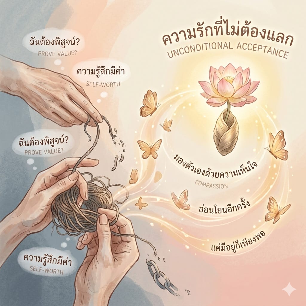 เมื่อความรู้สึกมีคุณค่า...ถูกผูกไว้กับเงื่อนไขบางอย่าง